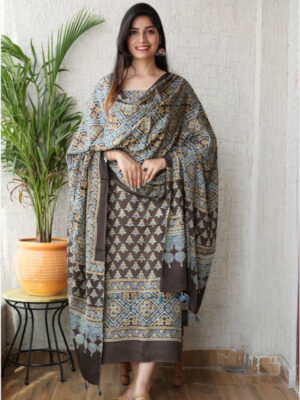 Silk Printed Dupatta Set