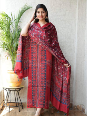 Silk Printed Dupatta Set