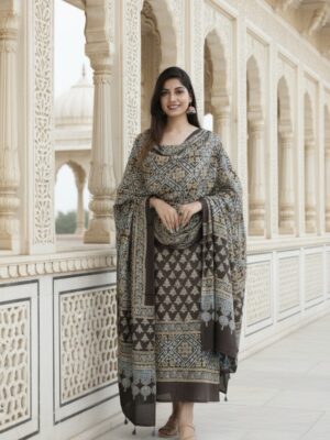 Silk Printed Dupatta Set